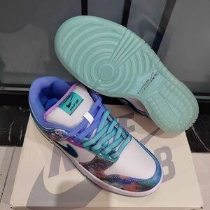 Nike SB Dunk Low Futura Laboratories Bleached Aqua Sneakers